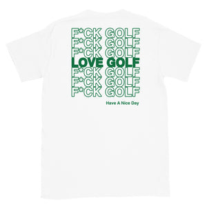 The Stroker's Club - Love Golf T-Shirt (white)